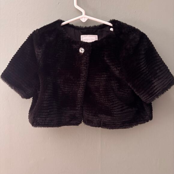 Gymboree Black Fuzzy Shall Cover Up Girls Top - Picture 1 of 3